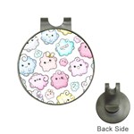 Cute Doodle Cartoon Seamless Pattern Hat Clips with Golf Markers