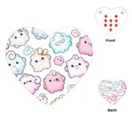 Cute Doodle Cartoon Seamless Pattern Playing Cards Single Design (Heart)