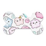 Cute Doodle Cartoon Seamless Pattern Dog Tag Bone (Two Sides)