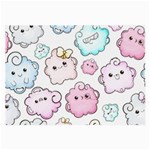 Cute Doodle Cartoon Seamless Pattern Large Glasses Cloth
