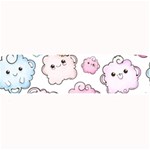 Cute Doodle Cartoon Seamless Pattern Large Bar Mat