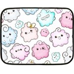 Cute Doodle Cartoon Seamless Pattern Two Sides Fleece Blanket (Mini)