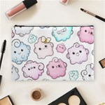 Cute Doodle Cartoon Seamless Pattern Cosmetic Bag (Large)
