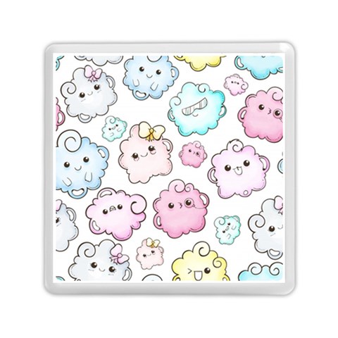 Cute Doodle Cartoon Seamless Pattern Memory Card Reader (Square) from ArtsNow.com Front