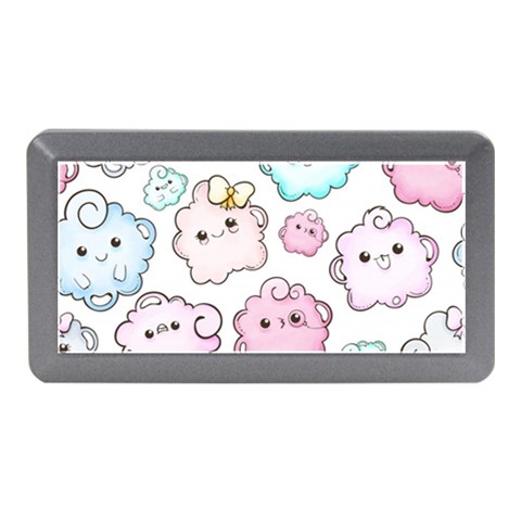Cute Doodle Cartoon Seamless Pattern Memory Card Reader (Mini) from ArtsNow.com Front