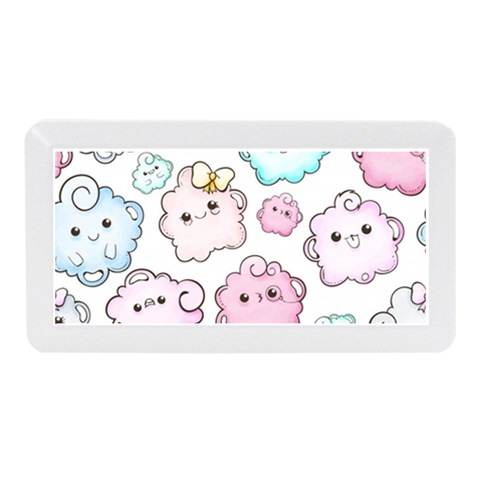 Cute Doodle Cartoon Seamless Pattern Memory Card Reader (Mini) from ArtsNow.com Front