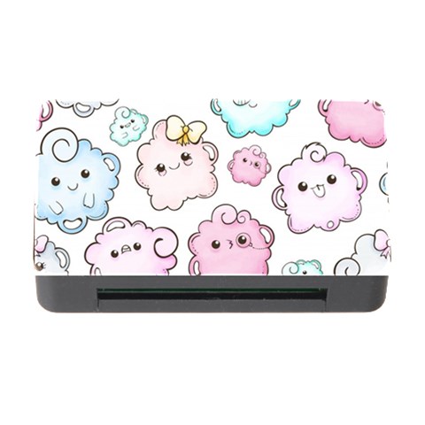 Cute Doodle Cartoon Seamless Pattern Memory Card Reader with CF from ArtsNow.com Front