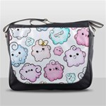 Cute Doodle Cartoon Seamless Pattern Messenger Bag