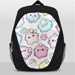 Cute Doodle Cartoon Seamless Pattern Backpack Bag