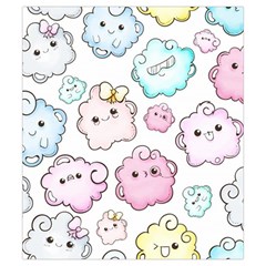 Cute Doodle Cartoon Seamless Pattern Drawstring Pouch (Small) from ArtsNow.com Back