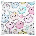 Cute Doodle Cartoon Seamless Pattern Standard Premium Plush Fleece Cushion Case (Two Sides)
