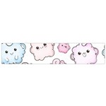 Cute Doodle Cartoon Seamless Pattern Small Premium Plush Fleece Scarf