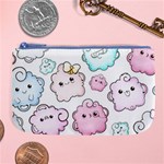 Cute Doodle Cartoon Seamless Pattern Large Coin Purse