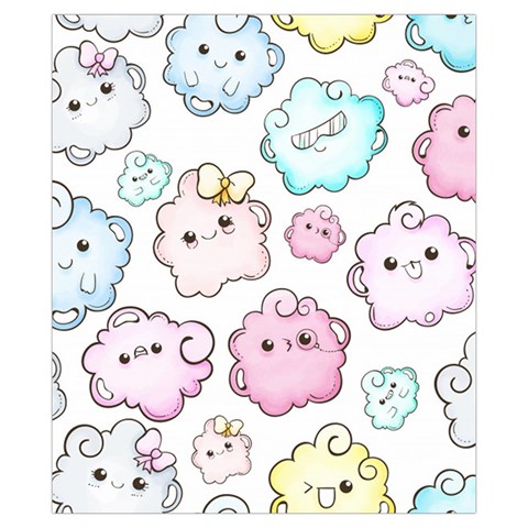 Cute Doodle Cartoon Seamless Pattern Drawstring Pouch (XS) from ArtsNow.com Front