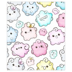 Cute Doodle Cartoon Seamless Pattern Drawstring Pouch (XS) from ArtsNow.com Back