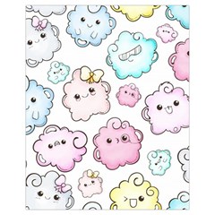 Cute Doodle Cartoon Seamless Pattern Drawstring Pouch (XL) from ArtsNow.com Back