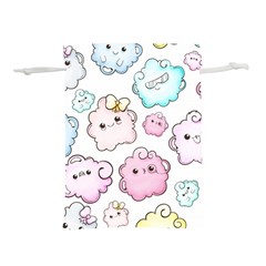 Cute Doodle Cartoon Seamless Pattern Lightweight Drawstring Pouch (S) from ArtsNow.com Front