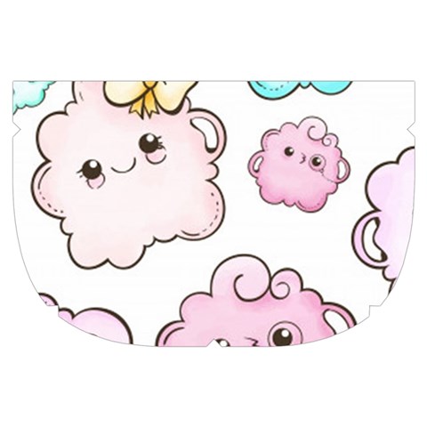 Cute Doodle Cartoon Seamless Pattern Make Up Case (Small) from ArtsNow.com Side Left