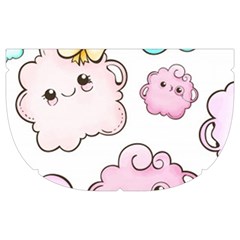 Cute Doodle Cartoon Seamless Pattern Make Up Case (Medium) from ArtsNow.com Side Left