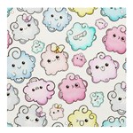 Cute Doodle Cartoon Seamless Pattern Banner and Sign 4  x 4 