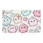 Cute Doodle Cartoon Seamless Pattern Banner and Sign 5  x 3 