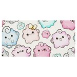 Cute Doodle Cartoon Seamless Pattern Banner and Sign 6  x 3 