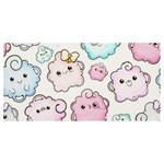 Cute Doodle Cartoon Seamless Pattern Banner and Sign 8  x 4 