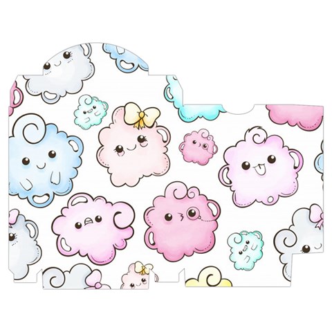 Cute Doodle Cartoon Seamless Pattern Playing Cards Single Design (Rectangle) with Custom Box from ArtsNow.com Poker Box
