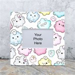 Cute Doodle Cartoon Seamless Pattern White Box Photo Frame 4  x 6 
