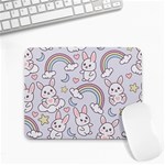 Seamless Pattern With Cute Rabbit Character Small Mousepad