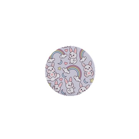 Seamless Pattern With Cute Rabbit Character 1  Mini Magnets from ArtsNow.com Front