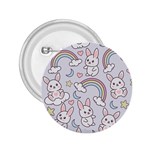 Seamless Pattern With Cute Rabbit Character 2.25  Buttons