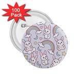 Seamless Pattern With Cute Rabbit Character 2.25  Buttons (100 pack) 