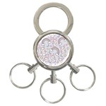 Seamless Pattern With Cute Rabbit Character 3-Ring Key Chain