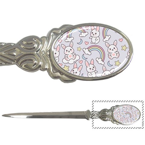 Seamless Pattern With Cute Rabbit Character Letter Opener from ArtsNow.com Front