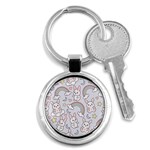 Seamless Pattern With Cute Rabbit Character Key Chain (Round)