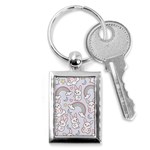 Seamless Pattern With Cute Rabbit Character Key Chain (Rectangle)