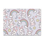 Seamless Pattern With Cute Rabbit Character Sticker A4 (10 pack)