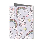 Seamless Pattern With Cute Rabbit Character Mini Greeting Cards (Pkg of 8)