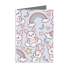 Seamless Pattern With Cute Rabbit Character Mini Greeting Cards (Pkg of 8) from ArtsNow.com Right