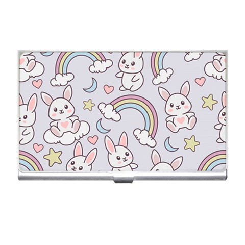 Seamless Pattern With Cute Rabbit Character Business Card Holder from ArtsNow.com Front