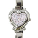 Seamless Pattern With Cute Rabbit Character Heart Italian Charm Watch