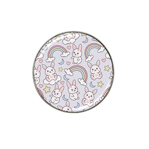 Seamless Pattern With Cute Rabbit Character Hat Clip Ball Marker (10 pack) from ArtsNow.com Front