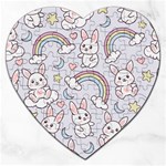 Seamless Pattern With Cute Rabbit Character Jigsaw Puzzle (Heart)