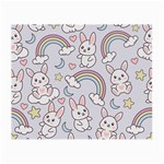 Seamless Pattern With Cute Rabbit Character Small Glasses Cloth
