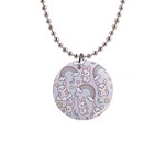 Seamless Pattern With Cute Rabbit Character 1  Button Necklace