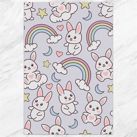Seamless Pattern With Cute Rabbit Character Canvas 24  x 36  from ArtsNow.com 23.35 x34.74  Canvas - 1