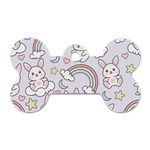 Seamless Pattern With Cute Rabbit Character Dog Tag Bone (Two Sides)