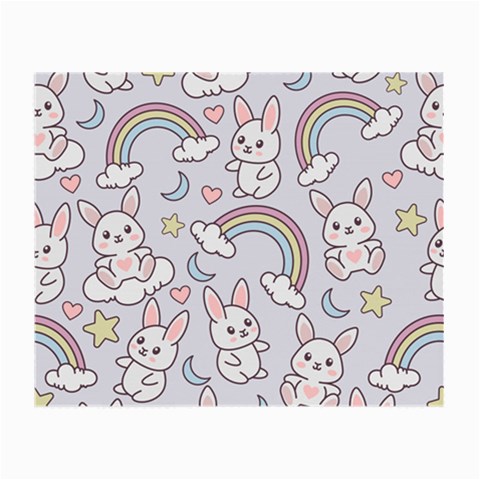 Seamless Pattern With Cute Rabbit Character Small Glasses Cloth (2 Sides) from ArtsNow.com Front