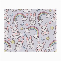 Seamless Pattern With Cute Rabbit Character Small Glasses Cloth (2 Sides) from ArtsNow.com Back